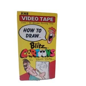 How to Draw Blitz Cartoons VHS Tape Professional Cartoonist Bruce Blitz 1987